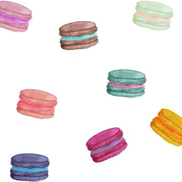 Artwork thumbnail, colourful macaron pattern - sticker pack by gr8gatsbriela