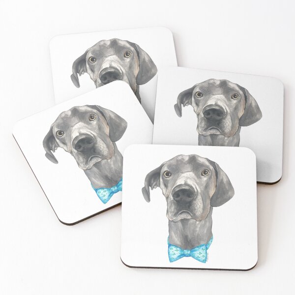 Item preview, Watercolor Gray Great Dane dog with Bow Tie designed and sold by tylershae.