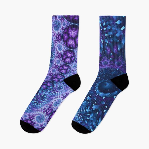 Item preview, Electronic Cyber Fractal Blue and Purple designed and sold by Uttershirt.