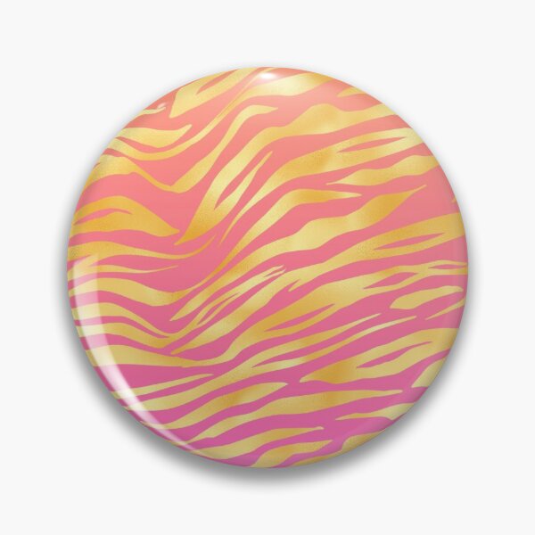 Item preview, Orange and Pink Ombre with Gold Animal Stripes designed and sold by sunshine64.