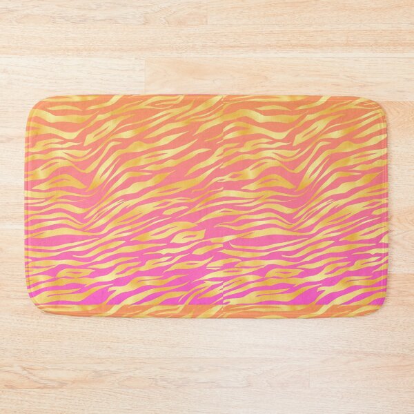 Item preview, Orange and Pink Ombre with Gold Animal Stripes designed and sold by sunshine64.