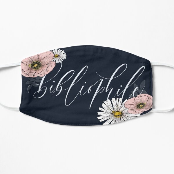 Bibliophile Floral Design Flat Mask