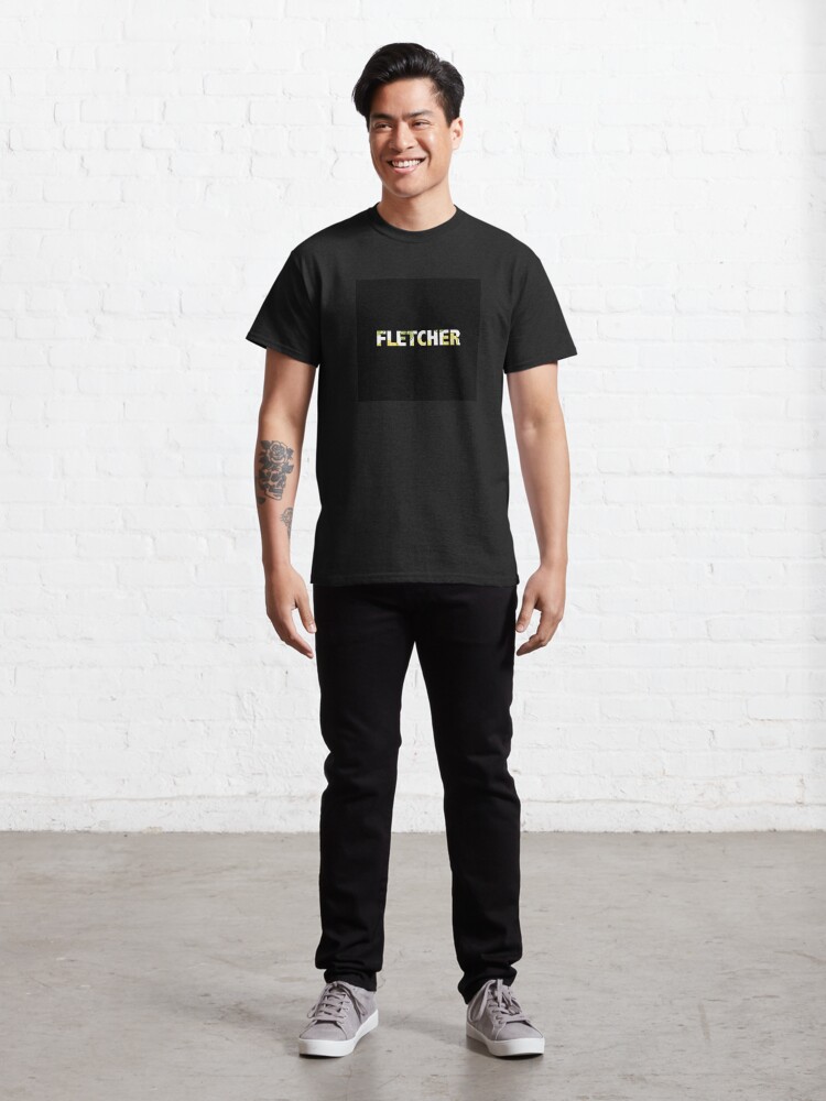 "Finding Fletcher Bitter inspired art (black background)" Tshirt by