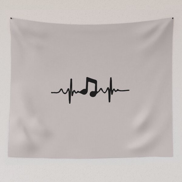 Item preview, Heartbeat ,Music Pulse Notes Clef Frequency Wave Sound Festival designed and sold by Souna's  Store.