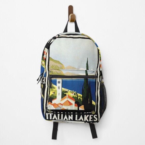 Item preview, Italian Lakes - Italy Vintage Travel Poster 1930 designed and sold by DejaVuStudio.