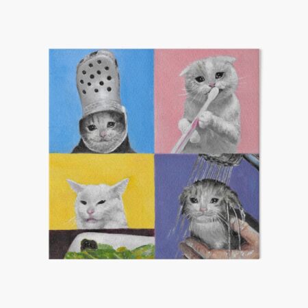 Crying Cat Croc Meme Art Board Print for Sale by bgsmall