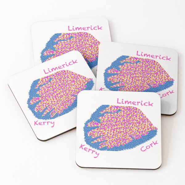 Item preview, Flowery Map of Cork, Limerick and Kerry Ireland designed and sold by articlave.