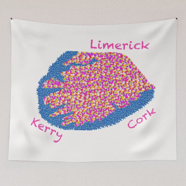 Item preview, Flowery Map of Cork, Limerick and Kerry Ireland designed and sold by articlave.