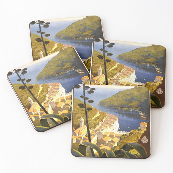 Item preview, La Riviera Italienne - Italy Vintage Travel Poster 1920 designed and sold by DejaVuStudio.
