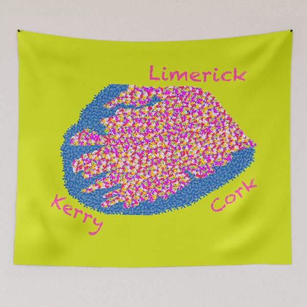 Item preview, Flowery Map of Cork, Limerick and Kerry Ireland designed and sold by articlave.