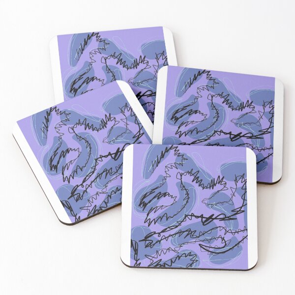 Item preview, Purple Scribbled Art Print designed and sold by Camilla Creations.