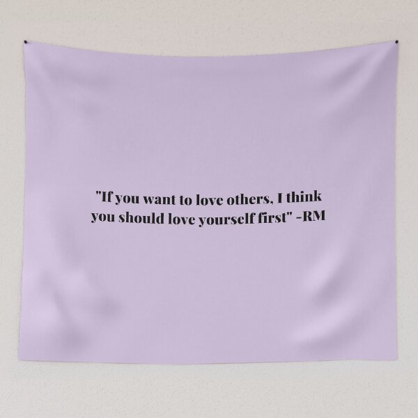 Item preview, "If you want to love others, I think you should love yourself first"  by RM from bts designed and sold by Tdigitalartist.