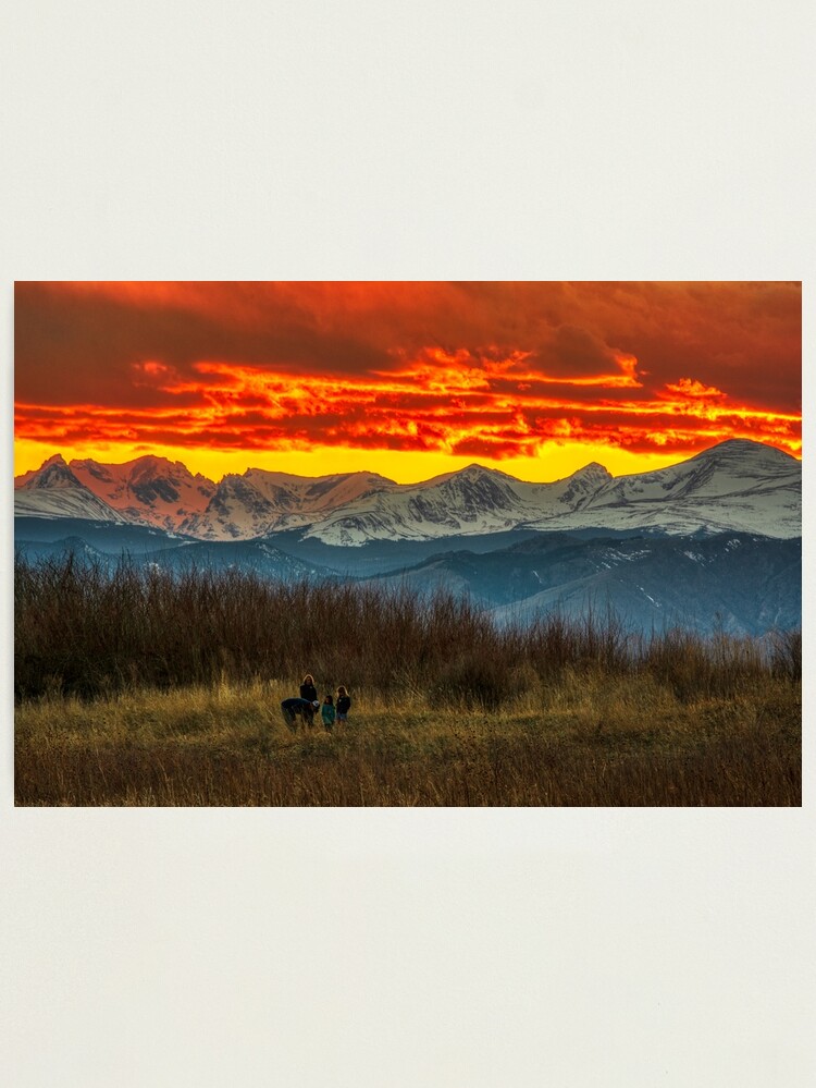 Alternate view of Indian Peaks Sunset Photographic Print