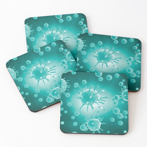 Item preview, SPACEY VIRUS SLIDE Pattern MICROSCOPE CELLS Image PHOTO...Micro designed and sold by Hippiesole.