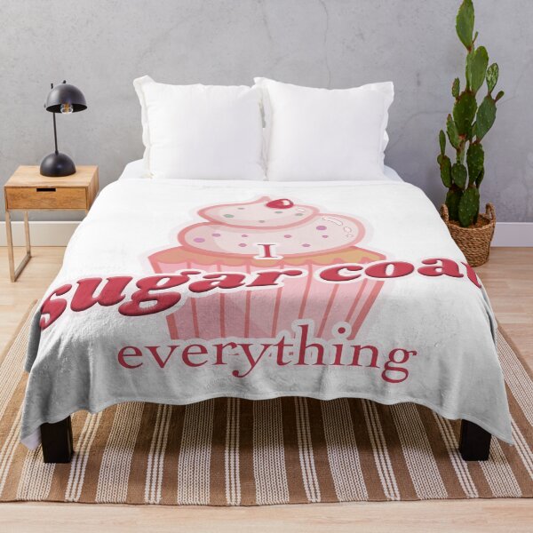 Item preview, 'I sugar coat everything' pink cupcake quote designed and sold by gr8gatsbriela.