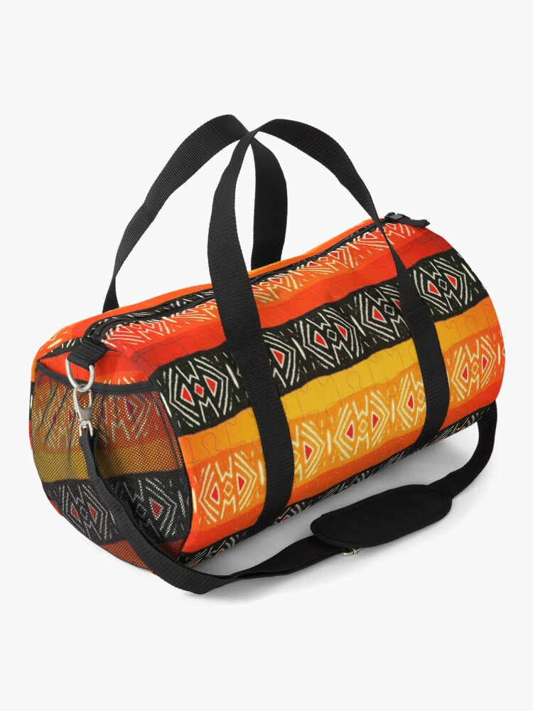 Alternate view of African Geometric Jigsaw Pattern Duffle Bag