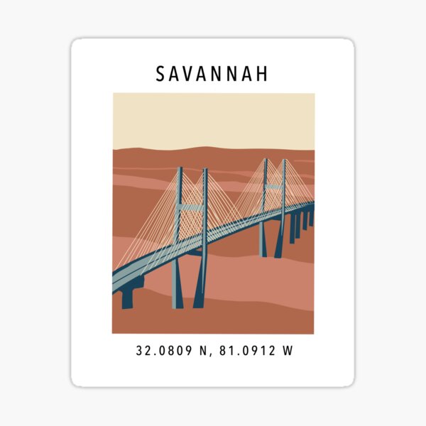 Artikel-Vorschau von „Savannah“ Reiseposter im Vintage-Stil, designt und verkauft von emily-daly.