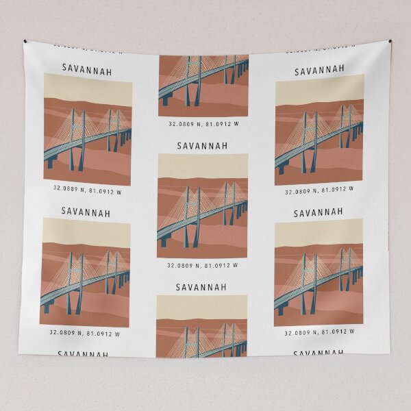 Item preview, “Savannah” Vintage Style Travel Poster designed and sold by emily-daly.