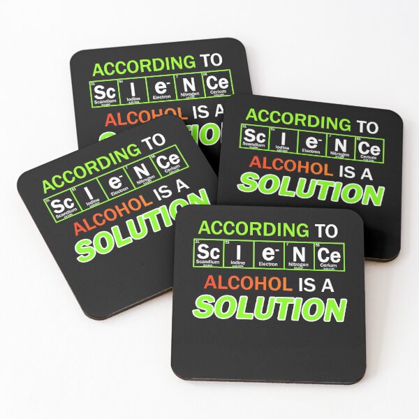 Item preview, according to science alcohol is a solution , funny chemistry design designed and sold by patriotazx.