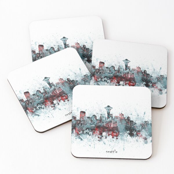 Item preview, seattle skyline designed and sold by BekimART2.