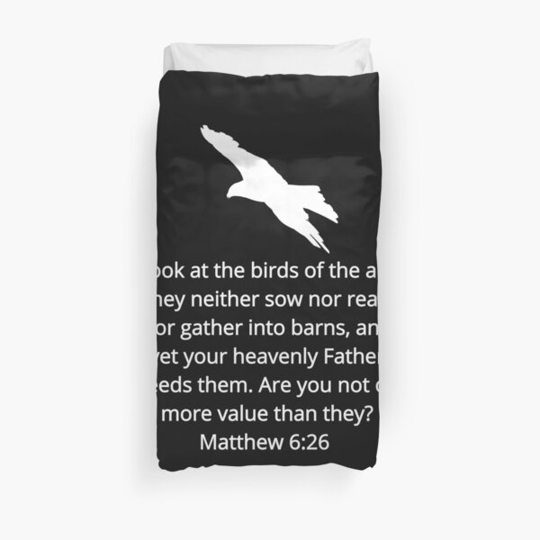 Matthew 6:26 Duvet Cover