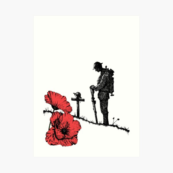 Printable Flanders Fields, Poem by John McCrae, Cadets Saluting, Pencil  Art, Poppies, World War One Poem, Remembrance Day, Veterans Day