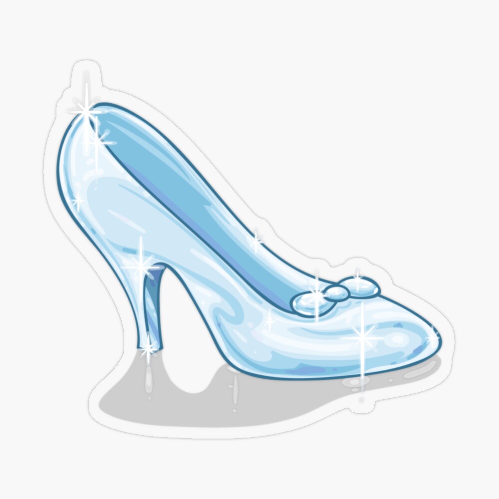 Glass slipper Sticker for Sale by breannapoch
