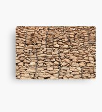 wall of gabions Canvas Print