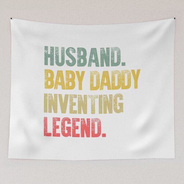 Item preview, Funny Men Vintage T Shirt Husband Baby Daddy Inventing Legend designed and sold by Bendthetrend.