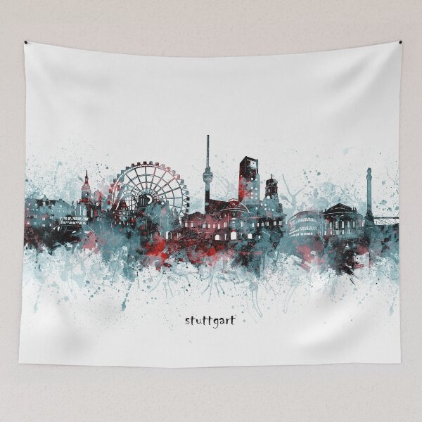 Item preview, stuttgart skyline designed and sold by BekimART2.