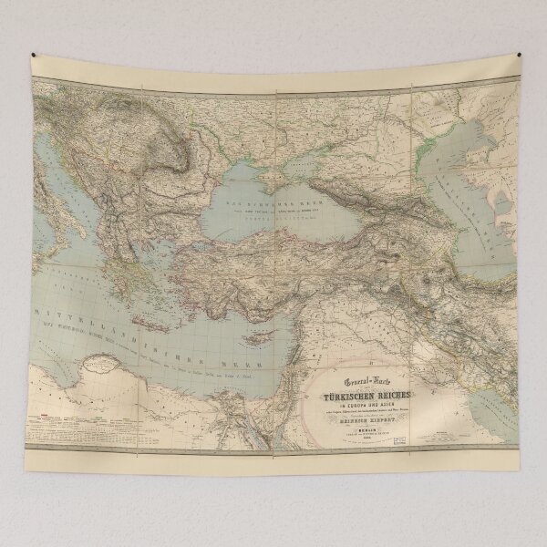 Item preview, Turkey, Balkan Peninsula Map (1855) designed and sold by allhistory.