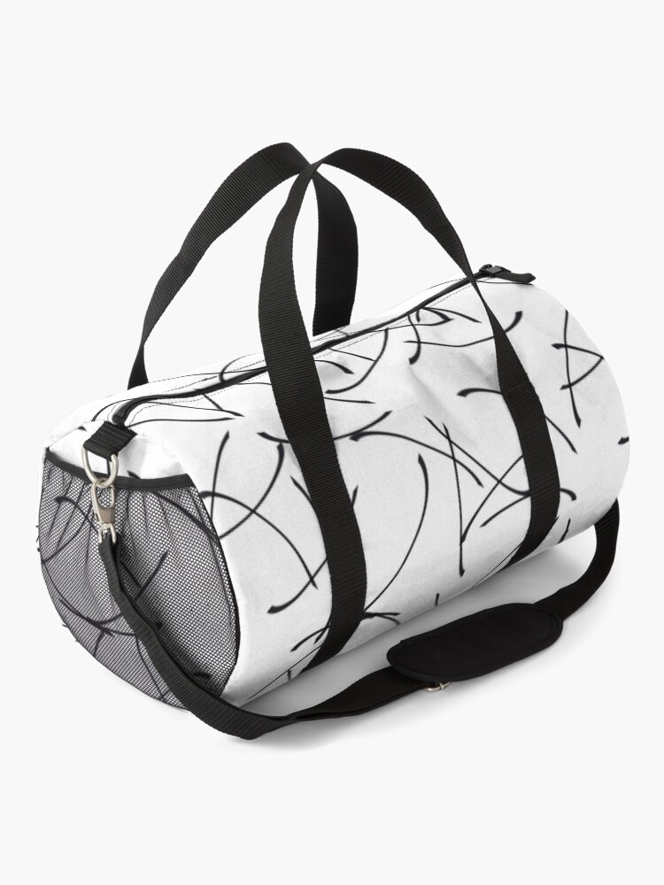 Alternate view of Minimalist Black and White Abstract Pattern Duffle Bag