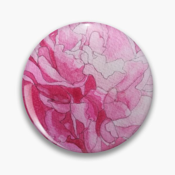 Item preview, Red pink peony rose watercolour painting  designed and sold by esvb.