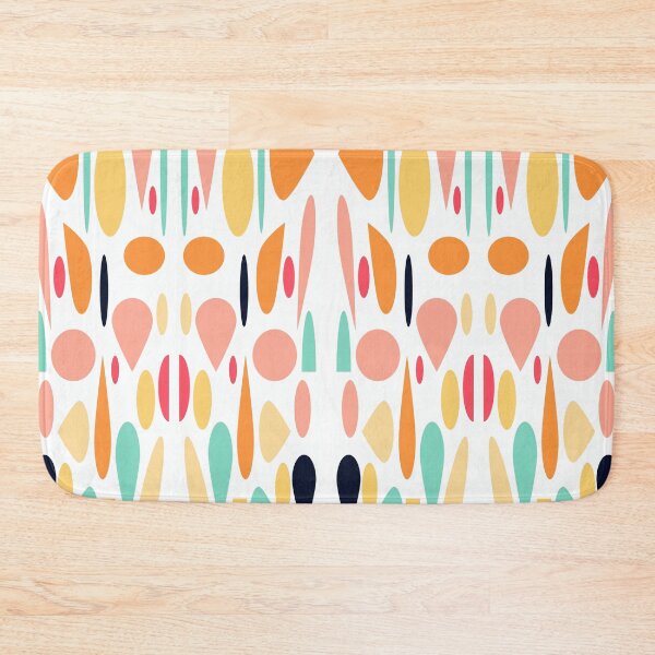 Item preview, Orange Coral Pink Multi Shape Abstract Pattern designed and sold by Ruth Palmer.