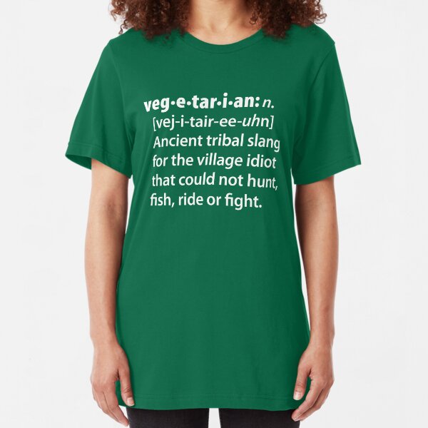 Vegetarian definition dictionairy Slim Fit T-Shirt