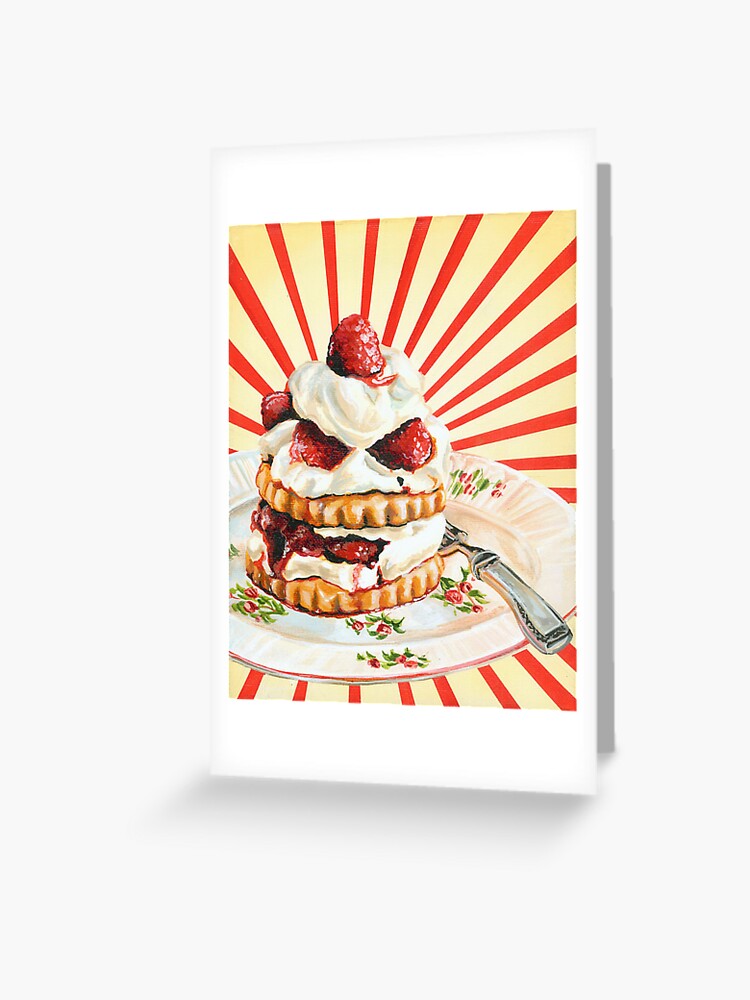 Thumbnail 1 of 2, Greeting Card, Raspberry Shortcake designed and sold by KellyGilleran.