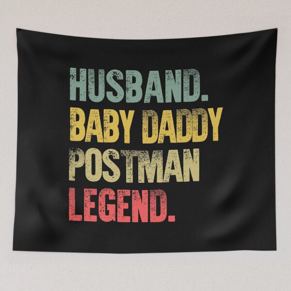 Item preview, Funny Men Vintage T Shirt Husband Baby Daddy Postman Legend designed and sold by Bendthetrend.