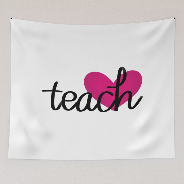 Item preview, Teach with Pink Heart Design for Teachers designed and sold by WildeandCo.