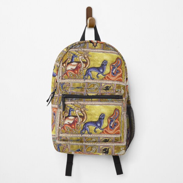 Item preview, MEDIEVAL BESTIARY,DEERS,GOAT,CAMEL PANTHER,SNAKE DRAGON,FANTASTIC ANIMALS IN GOLD RED BLUE COLORS designed and sold by BulganLumini.