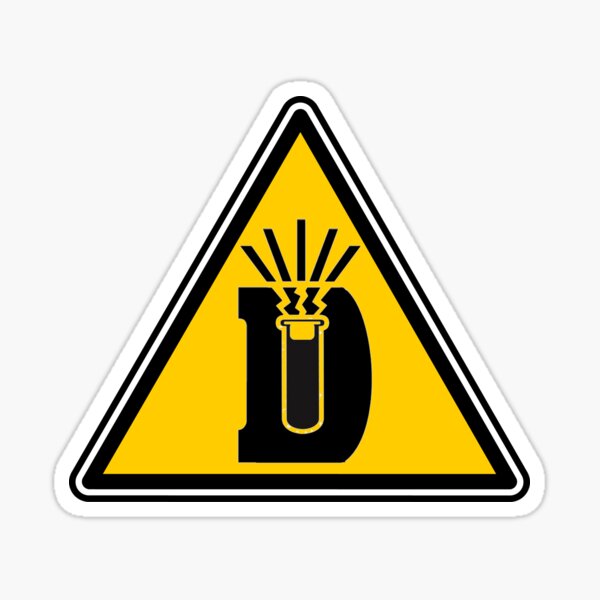 DNAtured Dangerously Reactive Warning Sign Sticker