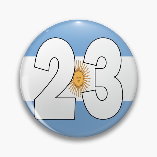 Item preview, Number 23 with Argentina flag on the background designed and sold by AllShirts21.