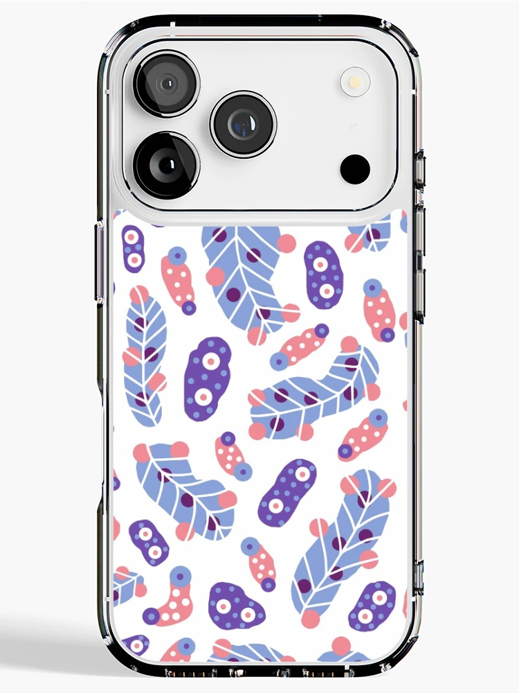 Thumbnail 1 of 5, iPhone Case, Abstract Feather Pattern designed and sold by EvisaDesigns.