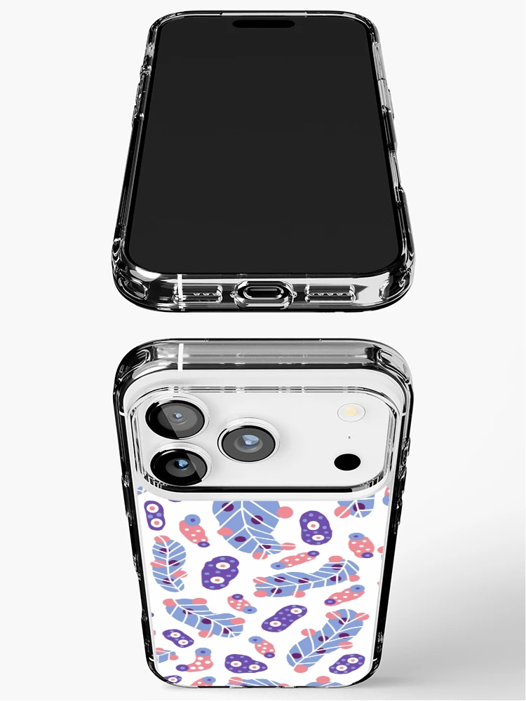Thumbnail 3 of 5, iPhone Case, Abstract Feather Pattern designed and sold by EvisaDesigns.