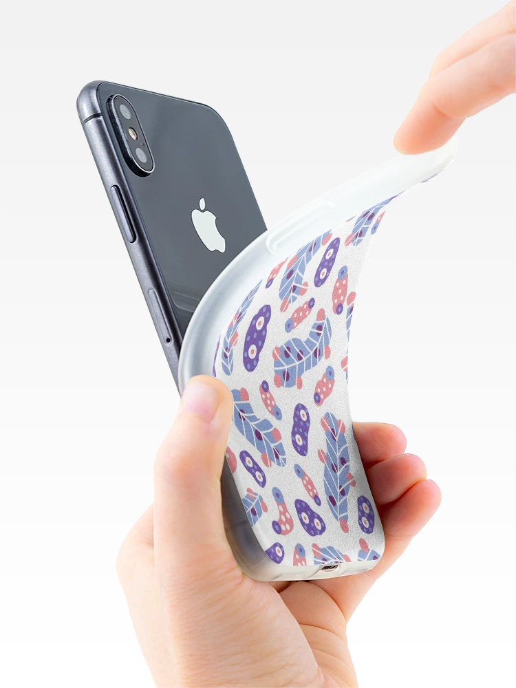 Thumbnail 4 of 5, iPhone Case, Abstract Feather Pattern designed and sold by EvisaDesigns.