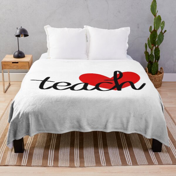 Item preview, Teach with Red Heart Design for Teachers designed and sold by WildeandCo.