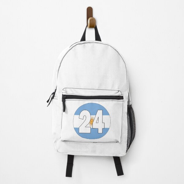 Item preview, Number 24 with Argentina flag on the background designed and sold by AllShirts21.