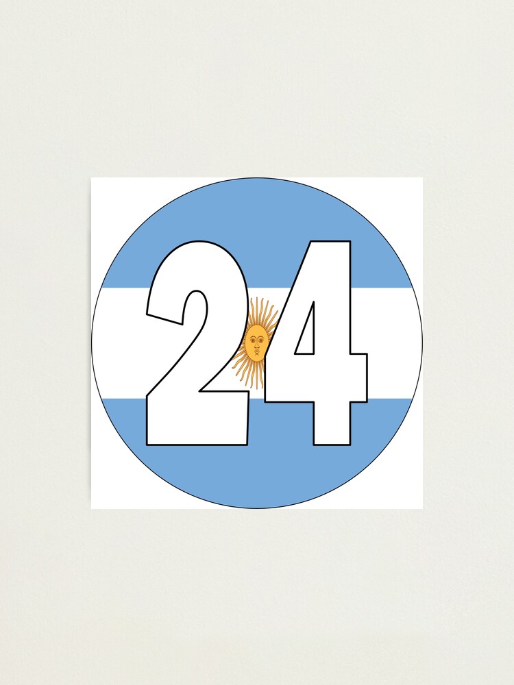 24 number number football Photographic Print by GeogDesigns