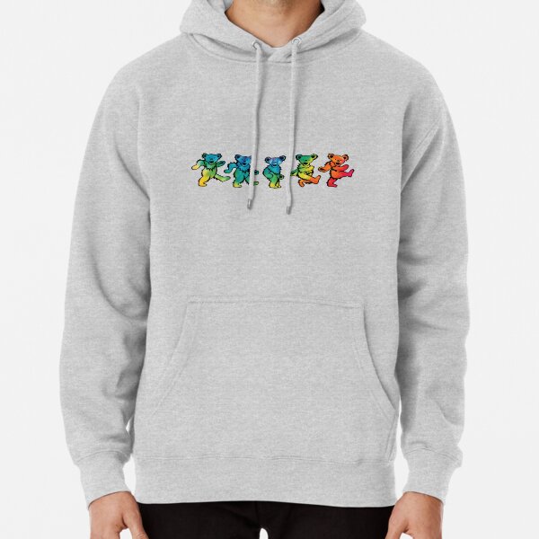 Tie Dye Dancing Bears Pullover Hoodie