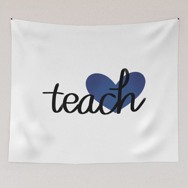 Item preview, Teach with Navy Blue Heart Design for Teachers designed and sold by WildeandCo.