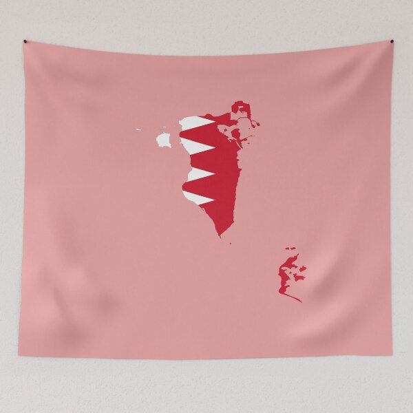 Item preview, BAHRAİN country flag map colourfull  designed and sold by rashadat.